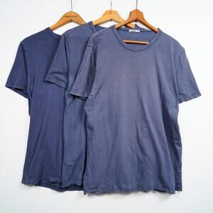 Buck Mason 3 Pack Blue Curve Hem T Shirt Made USA Size M Faded